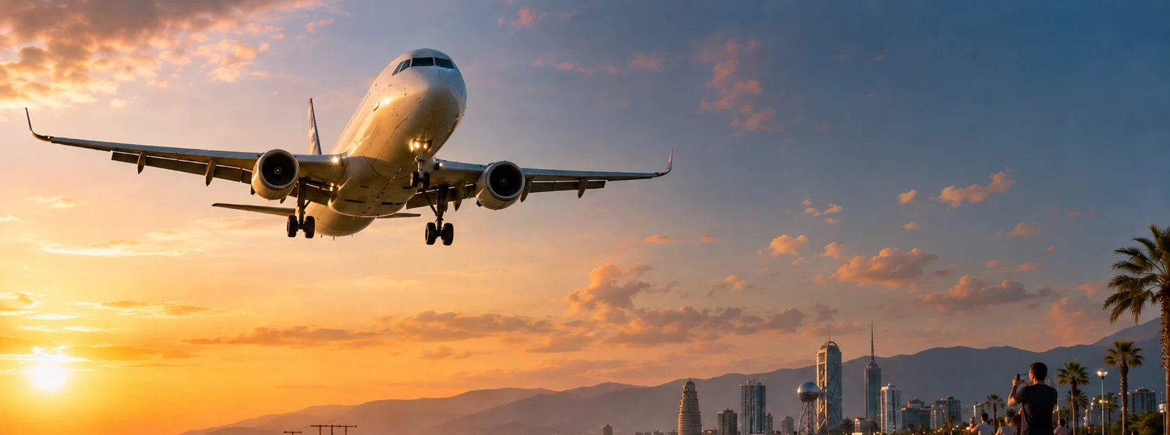 Planes Land by the Sea
