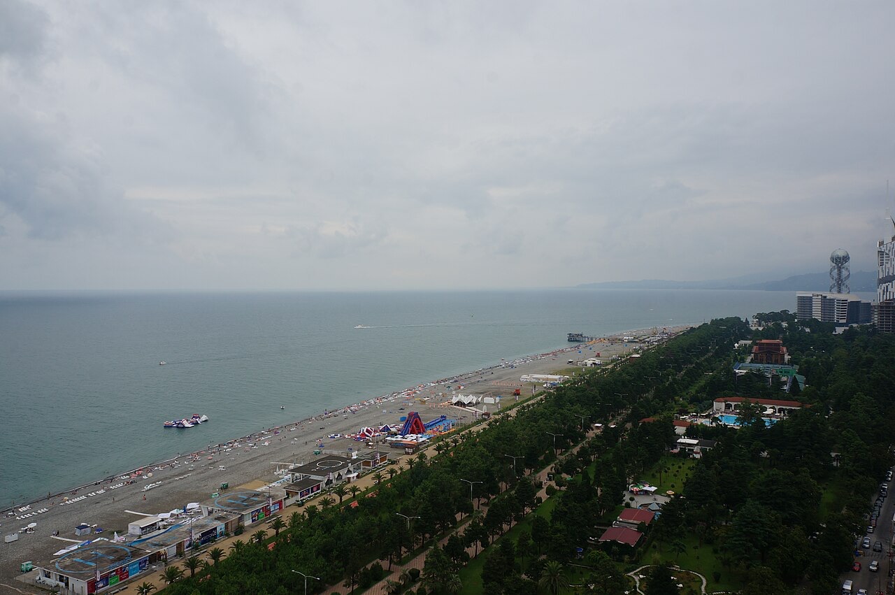 Batumi Boulevard on the Batumi and Adjara coast driving route