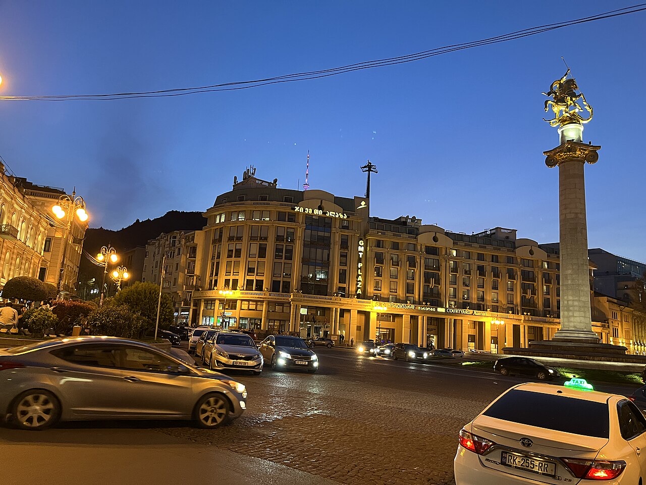 Freedom Square, Tbilisi on the Tbilisi to Kazbegi driving route