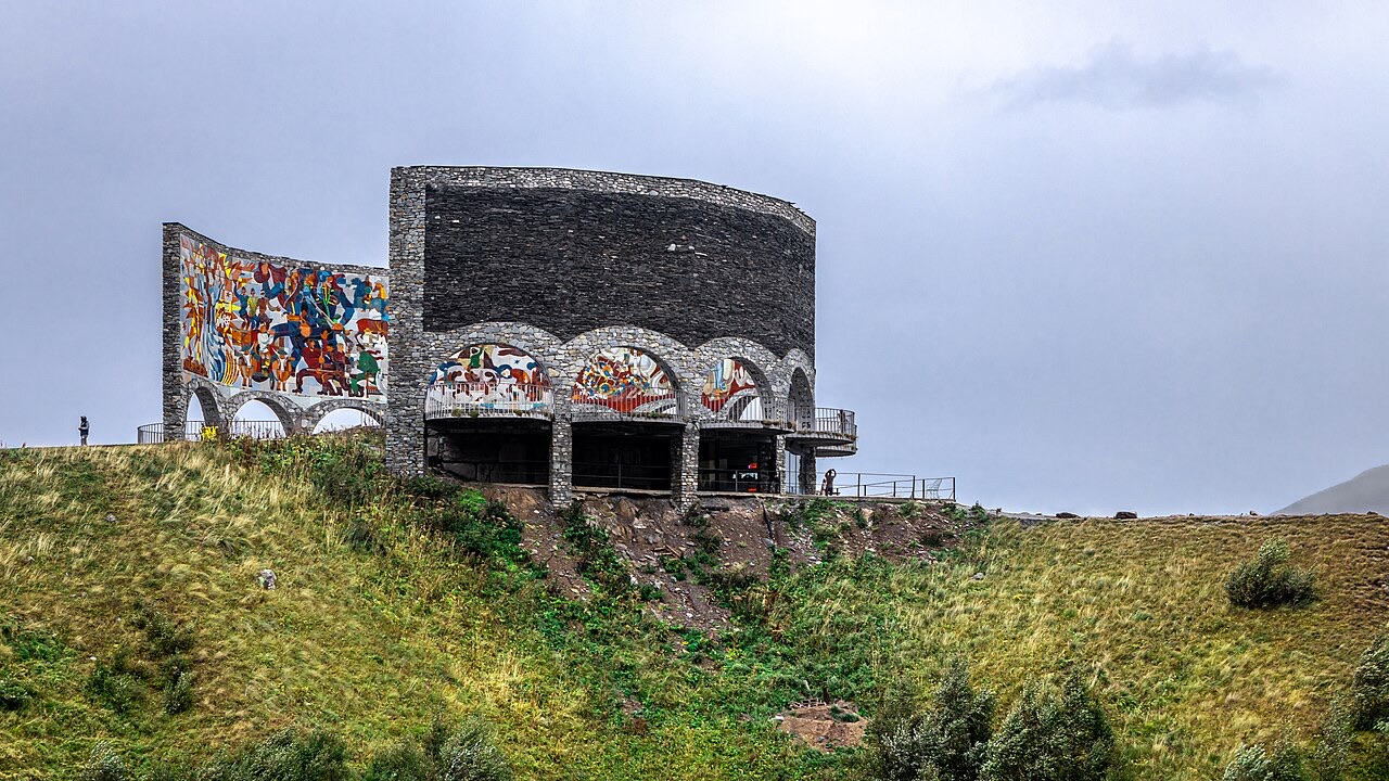 Russia–Georgia Friendship Monument on the Tbilisi to Kazbegi driving route