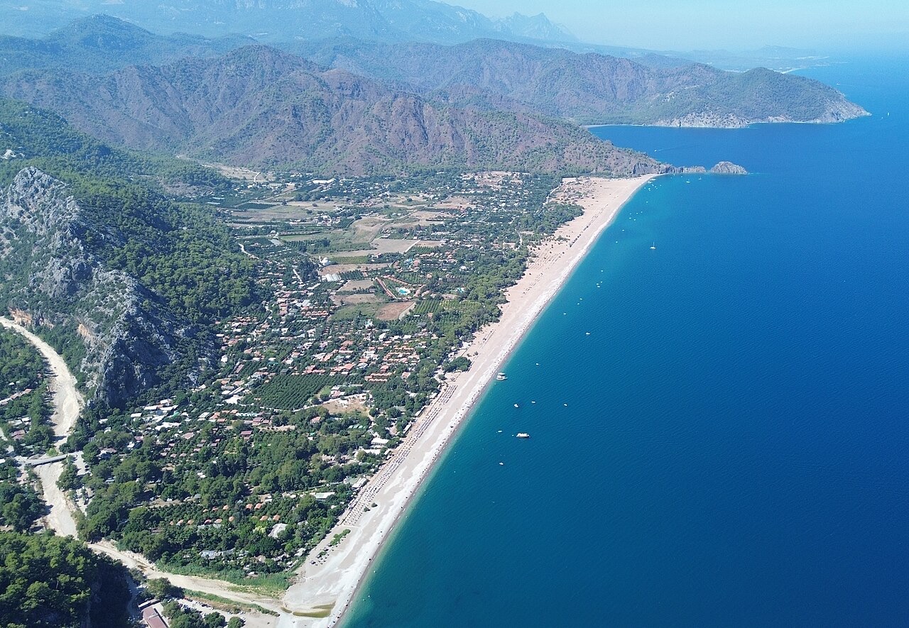 Cirali Beach on the Antalya Lycian coast driving route