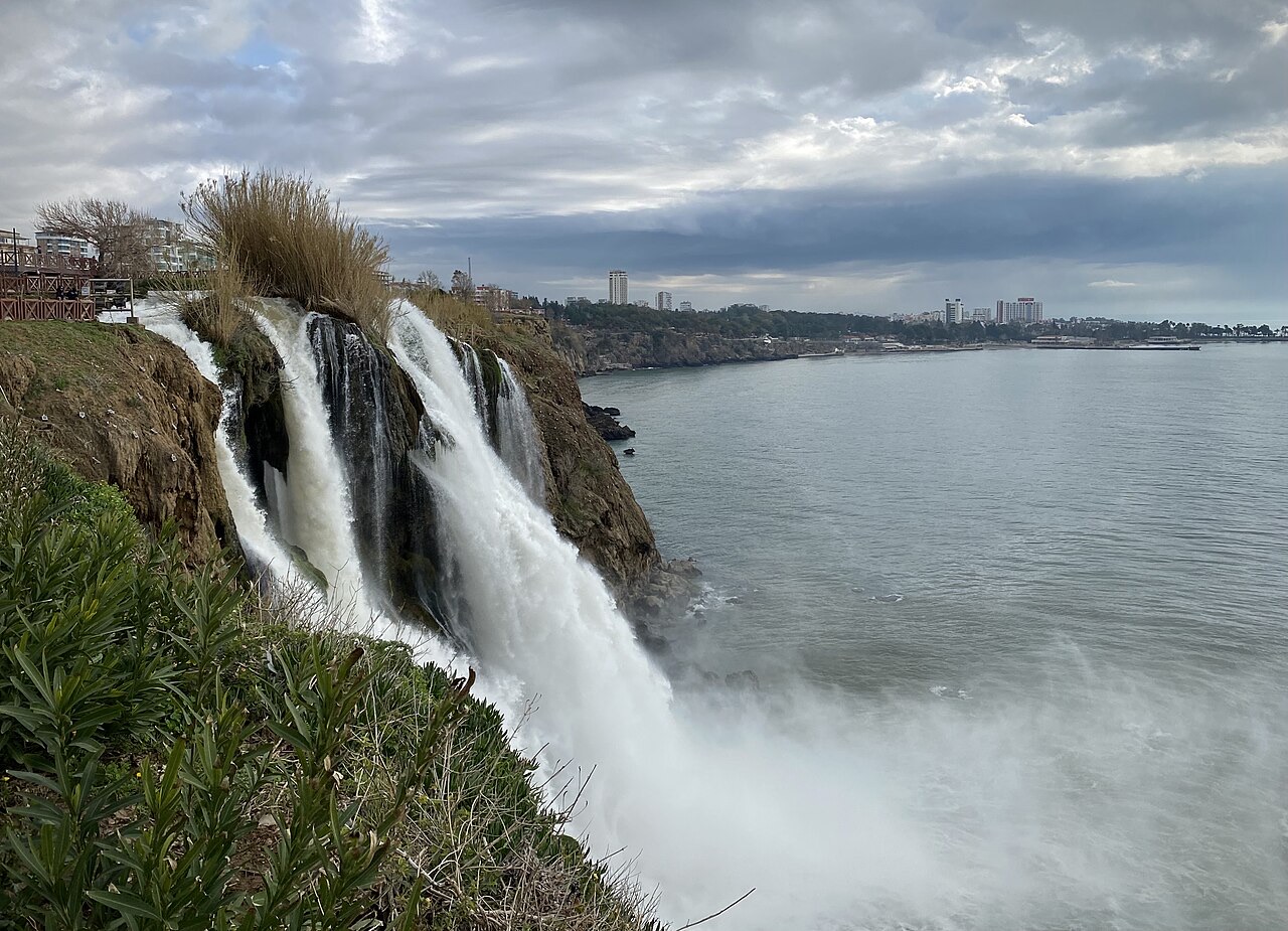 Lower Duden Waterfall on the Antalya Lycian coast driving route