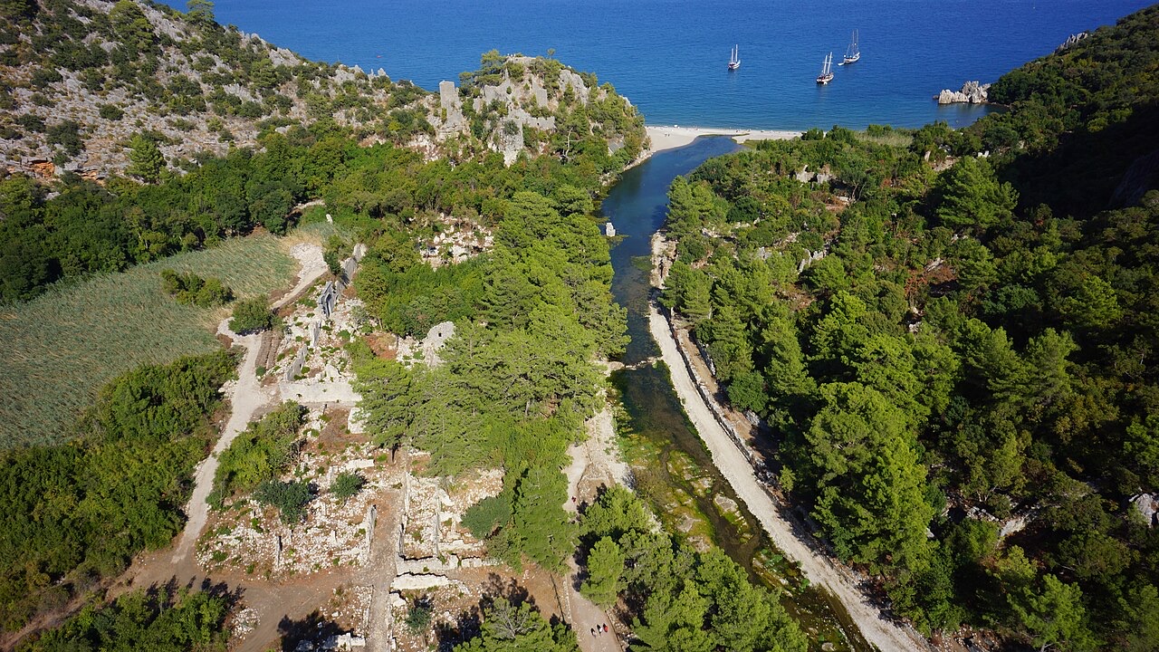 Olympos Ancient City on the Antalya Lycian coast driving route