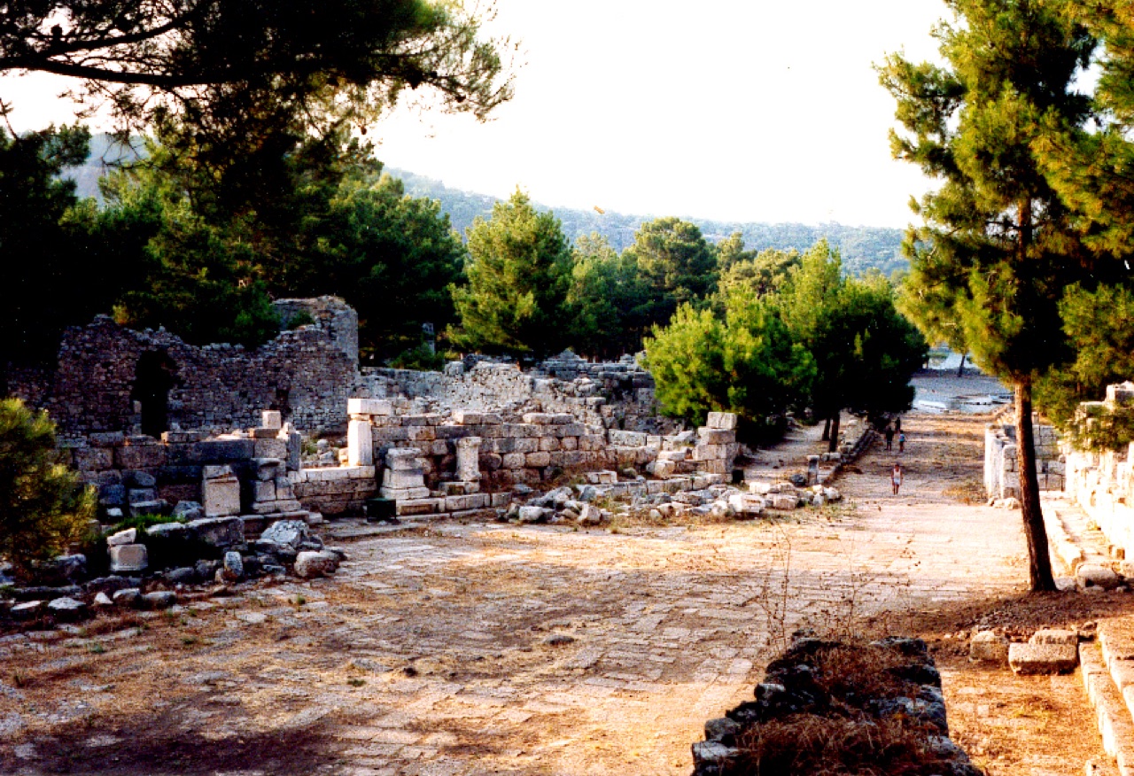 Phaselis Ancient City on the Antalya Lycian coast driving route