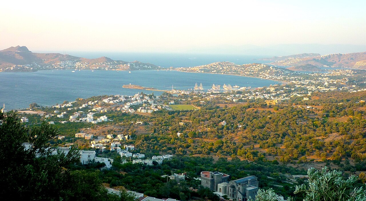 Yalikavak Marina on the Bodrum Peninsula loop driving route